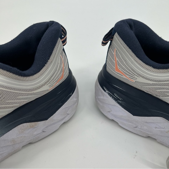 Hokas Bondi 7 Gray Lace Up Running Athletic Athleisure Sneakers Women's 8 - Picture 7 of 13